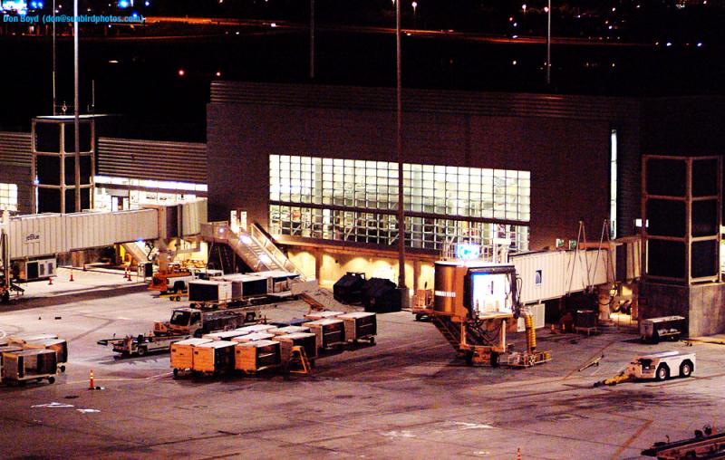 West side ramp of Terminal 1 at Ft. Lauderdale-Hollywood Intl Airport stock photo