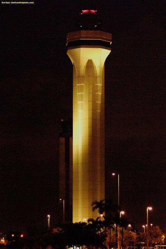 New FAA Air Traffic Control Tower, Miami Intl Airport stock photo