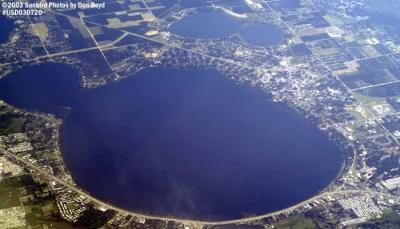 Lake Jackson at Sebring, Florida aerial stock photo #5267