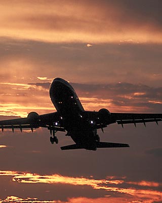 A300 sunset aviation stock photo #SS0007p