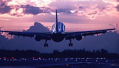 A300 sunset aviation stock photo #SS9506