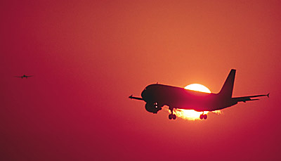 A320 sunset aviation stock photo #SS9924