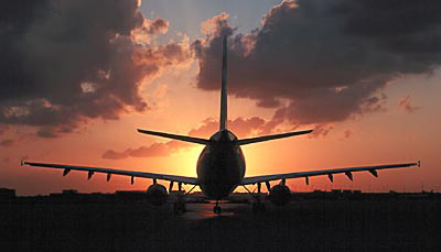 A300 sunset aviation stock photo #SS9907