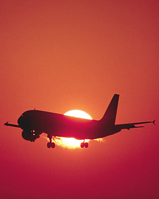 A320 sunset aviation stock photo #SS9924p
