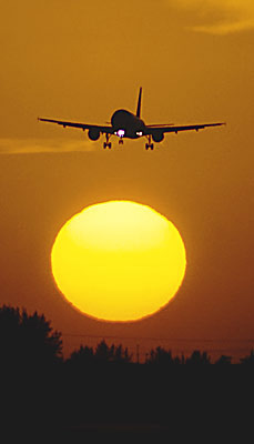 A320 sunset aviation stock photo #SS9937p