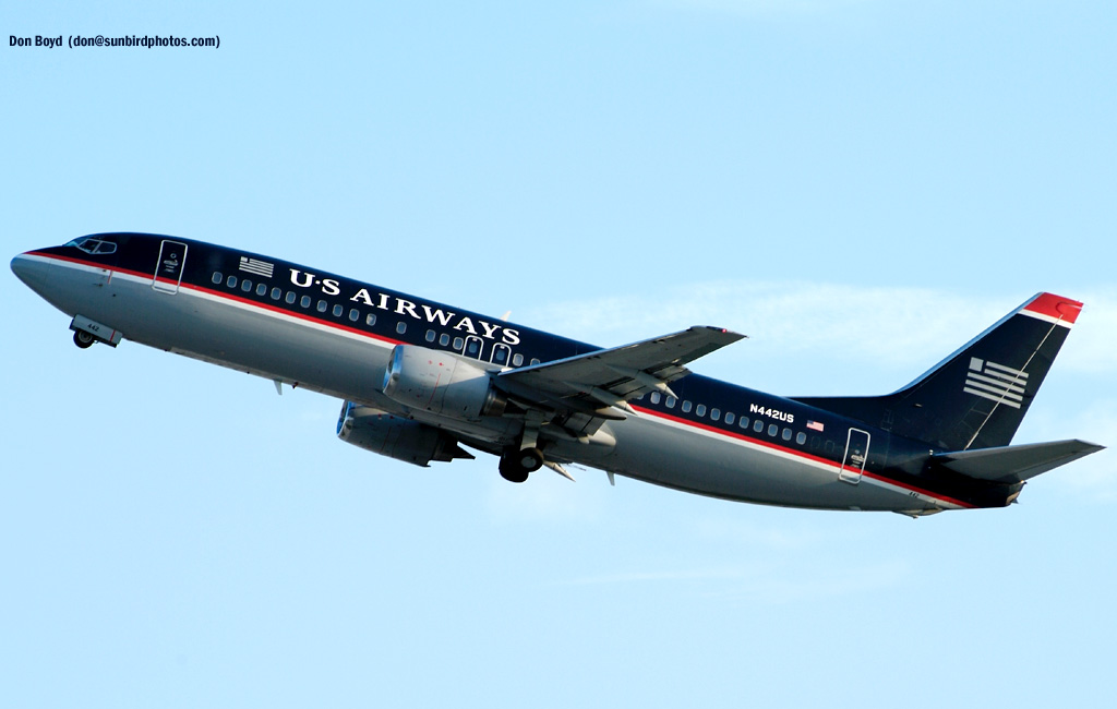 US Airways B737-4B7 N442US aviation stock photo
