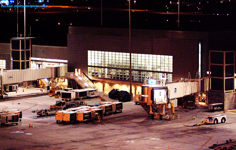 West side ramp of Terminal 1 at Ft. Lauderdale-Hollywood Intl Airport stock photo