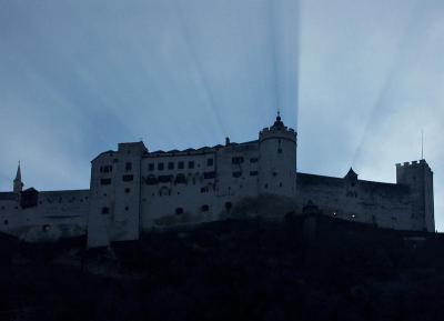 Salzburg - fortress in winter sunshine
