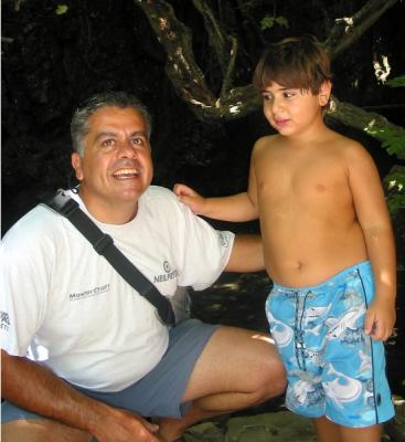 Nicolas and Alexis @ Aphrodite's Baths, Cyprus - 2004