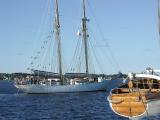 Swedish Navy trainingship Falken in anchorage in the Ruotsinsalmi 4.8.2002