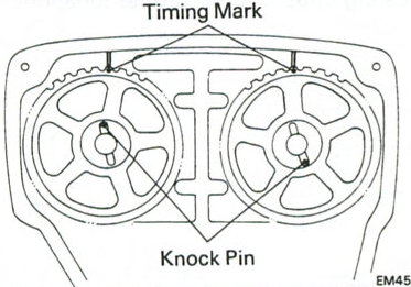 timing marks on camshaft pully gears