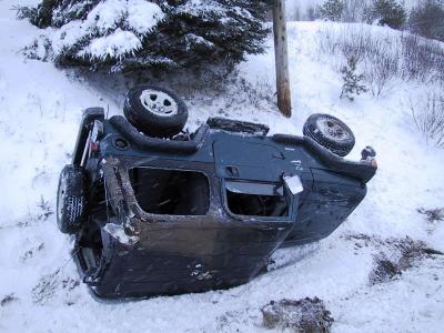 My Jeep in the Ditch - Christmas 2000