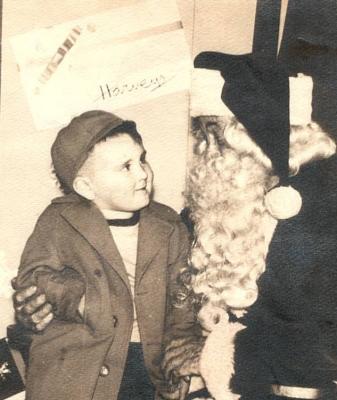 Steve Cavanah and Santa Claus at Harveys Dec 19,1952
