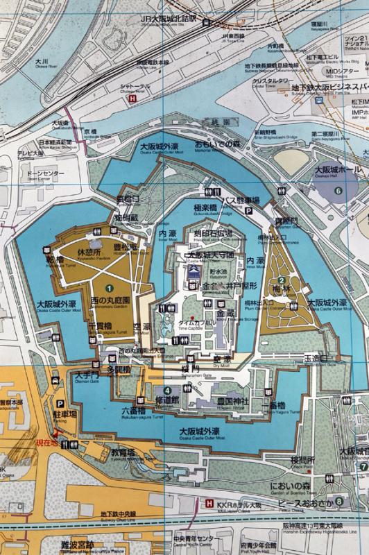 Map of Osaka Castle