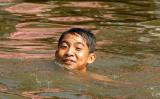 Thai boy swimming