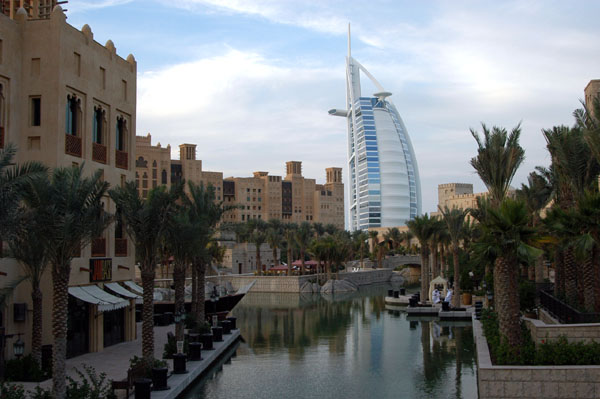 View from the main entrance bridge to the Souq Madinat Jumeirah