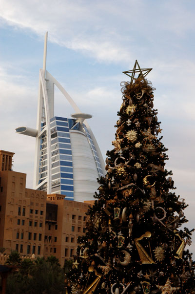 Christmas tree at Madinat Jumeirah