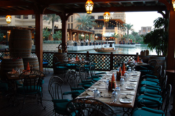 Waterside restaurant at Mina A'Salam