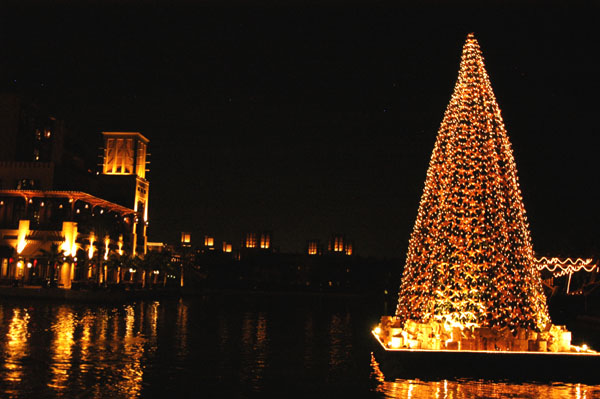 Christmas tree at the Mina A'Salam Hotel