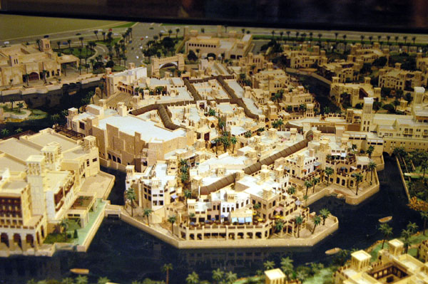 Architectural model of the beach side of the Souq Madinat Jumeirah