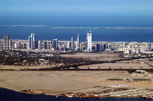 Sheikh Zayed Road and the World offshore