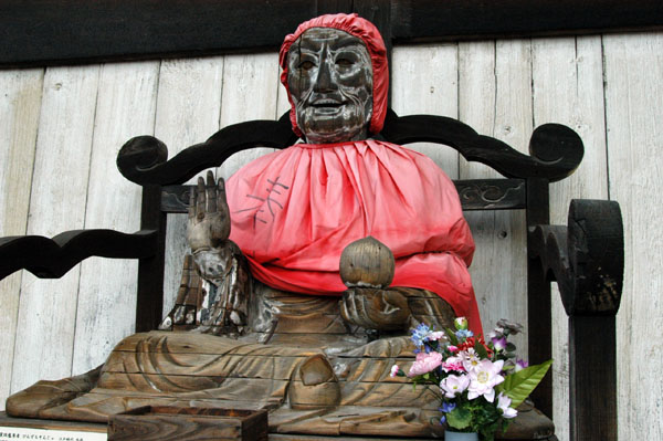 Seated figure of Binzuru, said to have curative powers