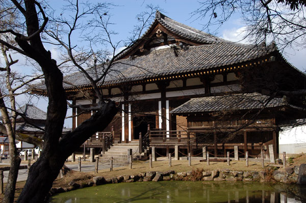 Sangatsu-do (Second Month Hall) the oldest building at Todai-ji Temple, 733 A.D.