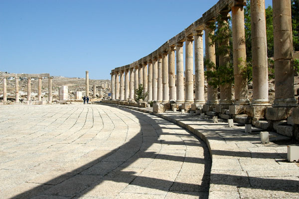 Oval Forum, a distinctive feature of Jerash