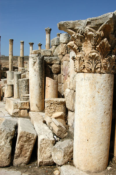 Ornate column, Jerash