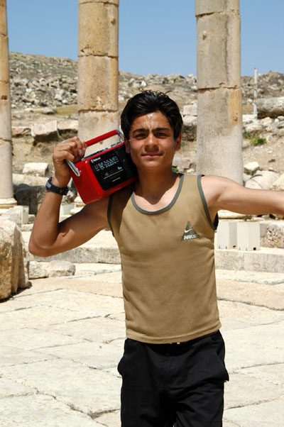 Jordanian boy with local music