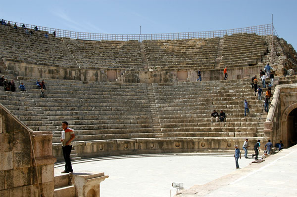 The South Theatre is larger than the North Theatre, seating 3000