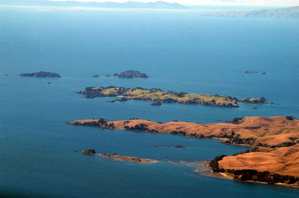 Rakino Island and the north end of Motutapu Island, Hauraki Gulf, New Zealand