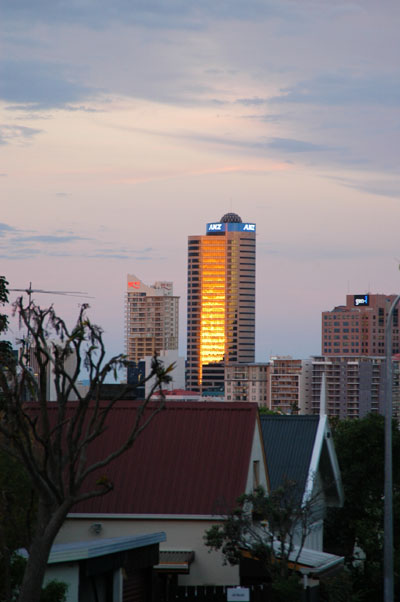 ANZ Building at sunset, Auckland