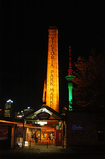 Victoria Park Market at night