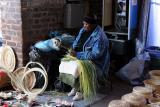 basket maker, at work