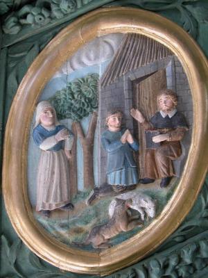 St. Ronan, the wolf, and the lamb
