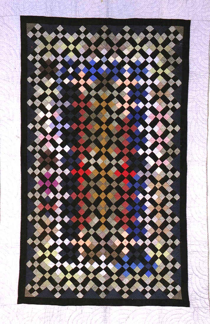 054:Nine Patch crib-Indiana c.1940  70x44