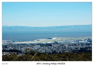 Plane taking off from SFO