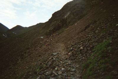Iditarod Trail - climbing to the pass (top center)