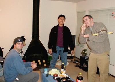 Thanksgiving dinner - Paul, Me and Doug