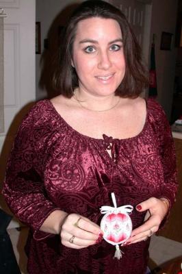 Karen with her ornament