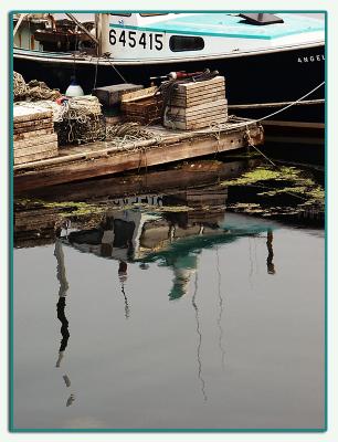 Lobster boat reflections (Maine)