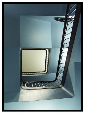 Spiral Blue Stairs
