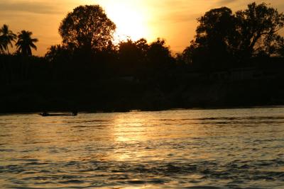 Sunset on the Mekong