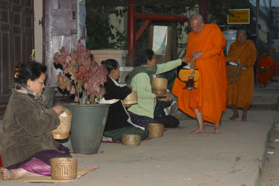 Monks collecting