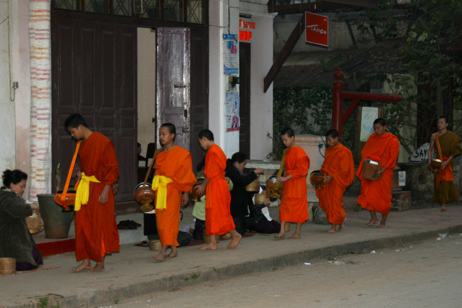 Monks collecting