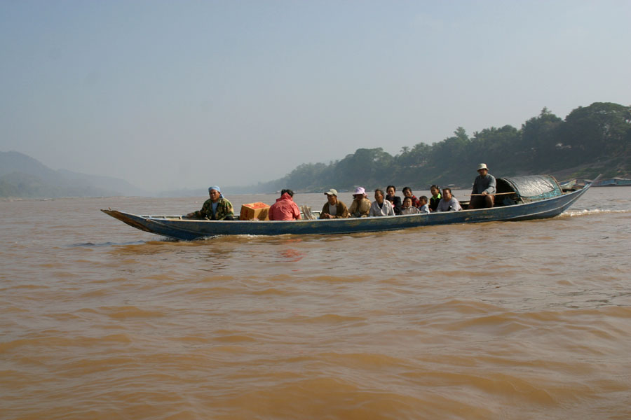 Ferry cross the Mekong