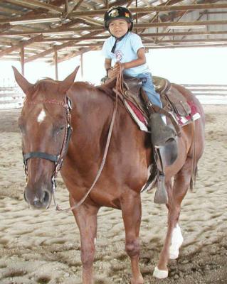 TJ was inspired by watching the gymkhana riders . . .