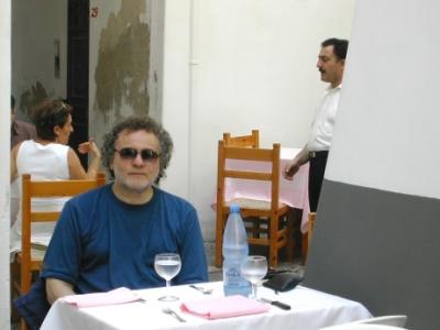 Richard having lunch in Amalfi