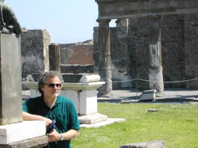Pompeii - Richard at the Temple of Apollo at the Forum